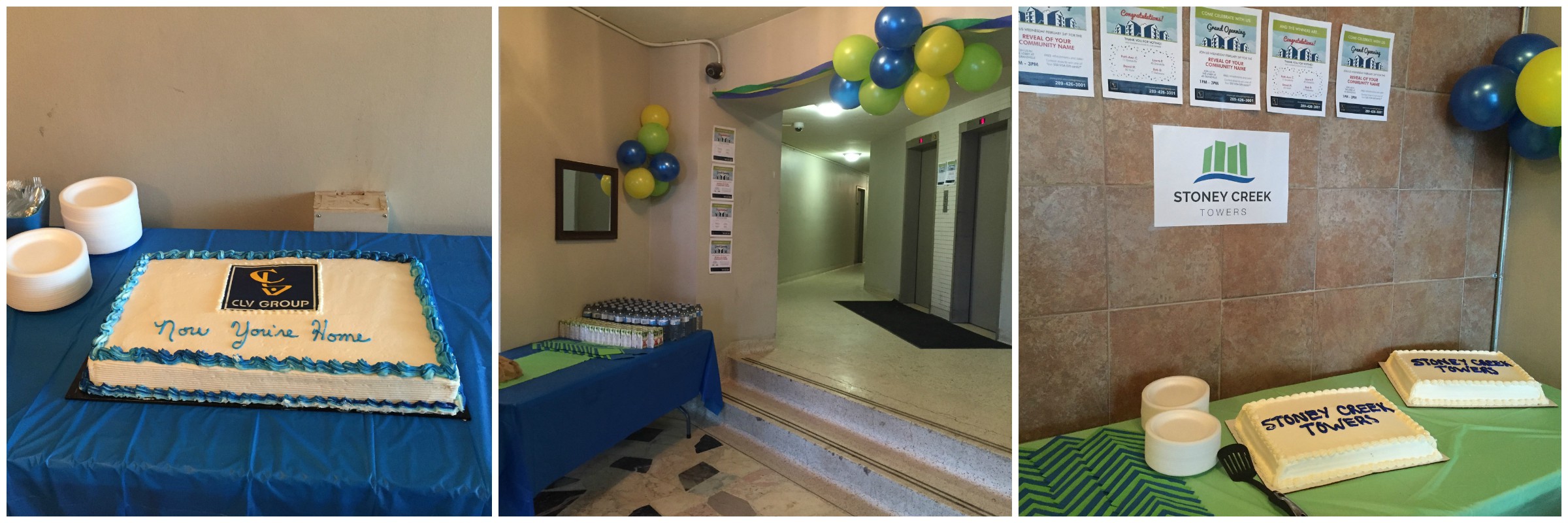 Stoney Creek Grand Opening setup.