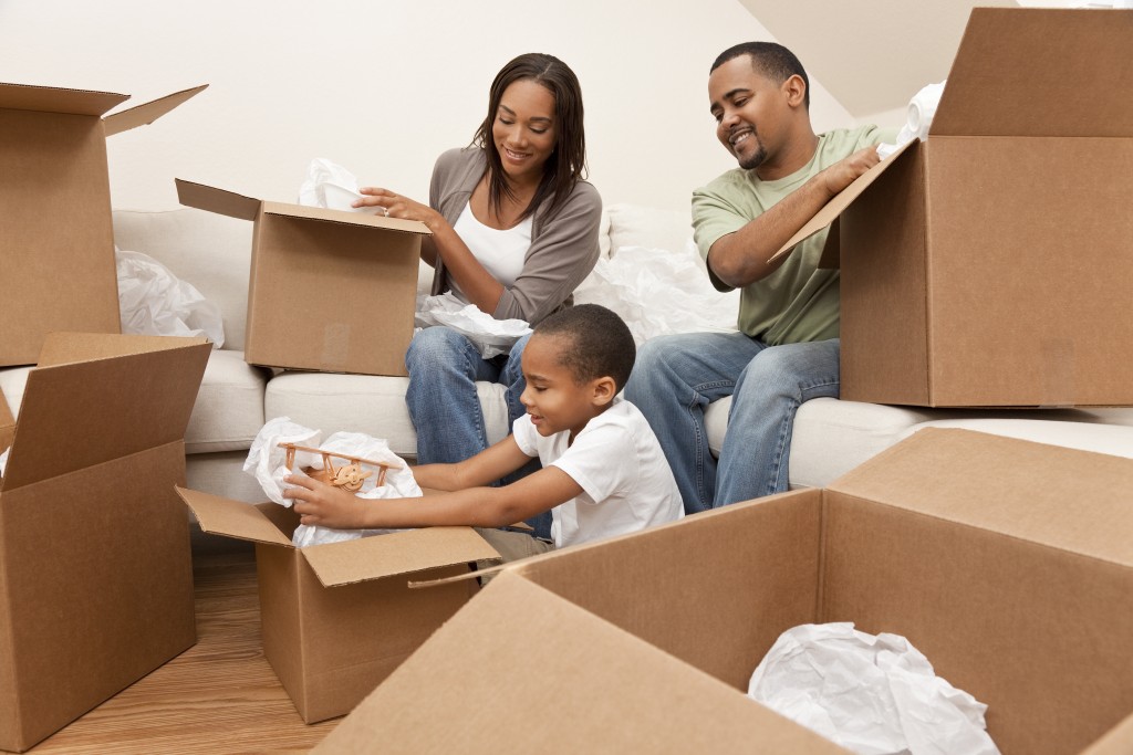 Start with your furniture and then organize your boxes so that you can keep track of where everything is.